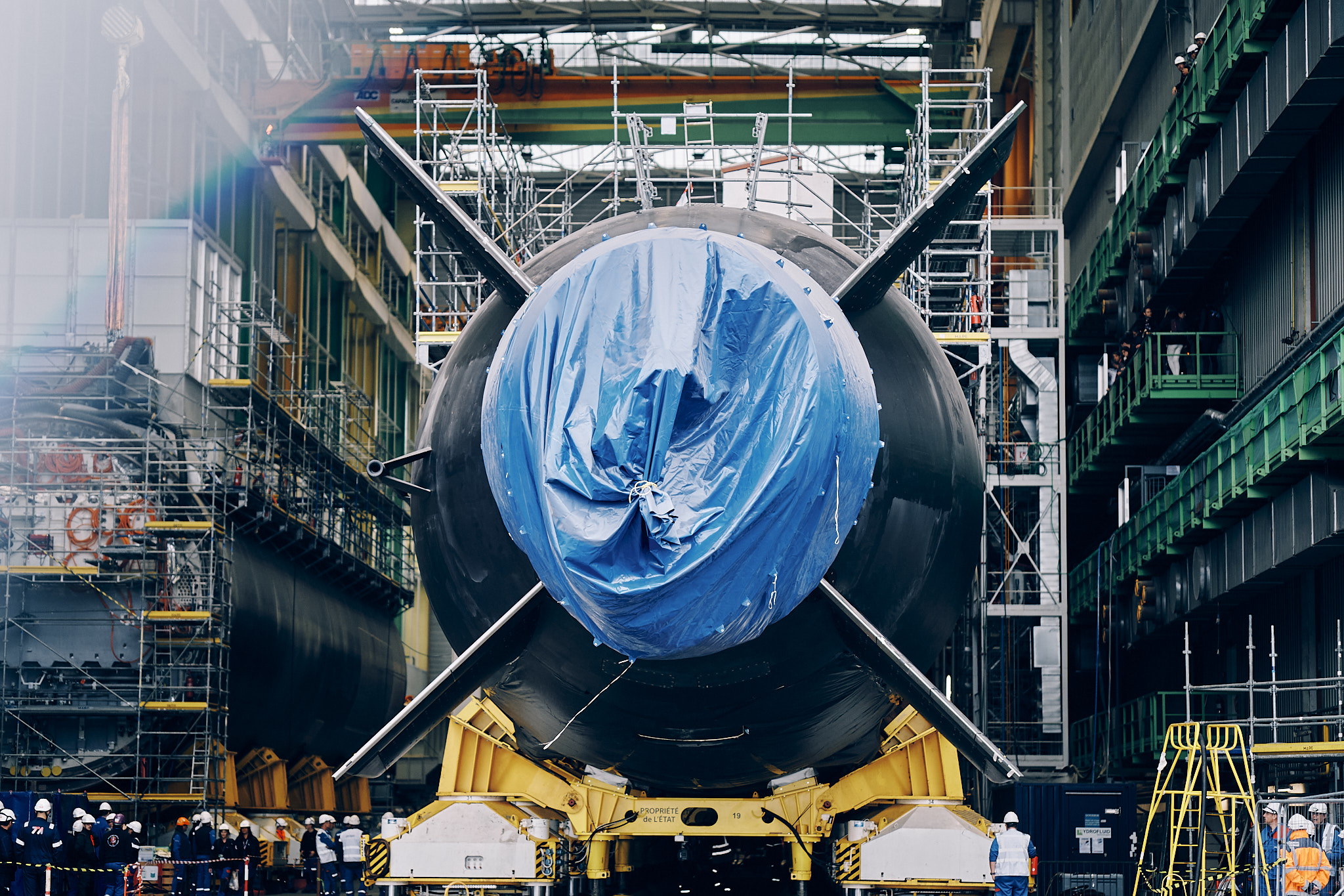 sous marin nucléaire d'attaque De Grasse vue poupe